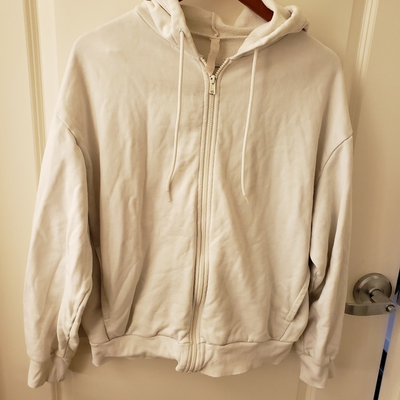ALO Yoga Women's Size M Hype Ivory Hoodie Full Zip - Picture 2 of 11